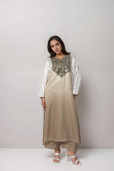 Almond Silk Satin Value Added Kurta Set